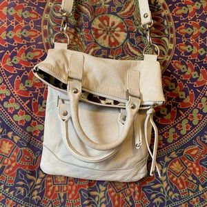 White Leather Convertible Crossbody